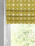 Orla Kiely yellow textured flower roman blinds - British product