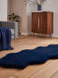 Think Rugs Super Teddy navy shaggy rug 60x180cm (British brand)