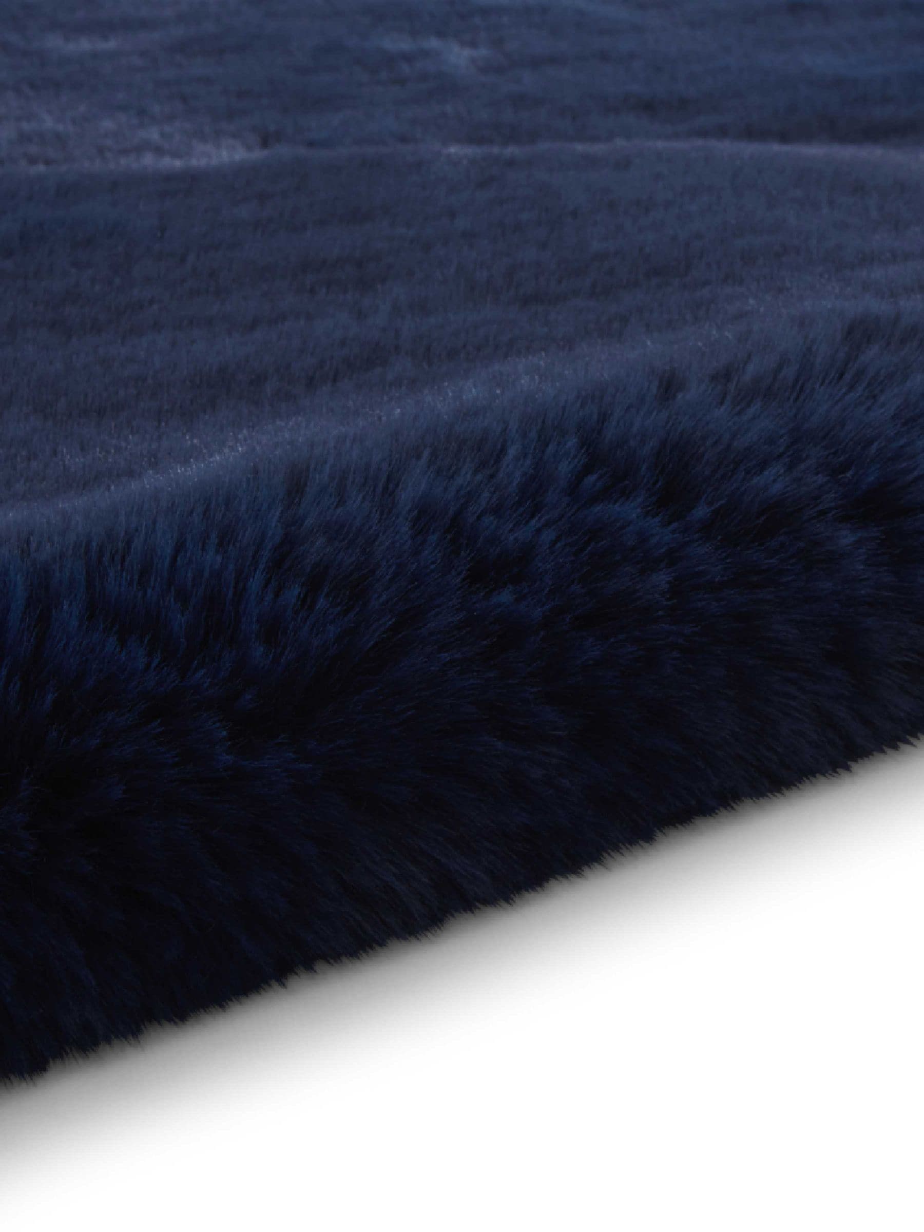 Think Rugs Super Teddy navy shaggy rug 60x180cm (British brand)