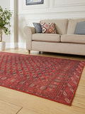 Think Rugs Red Kashmar washable polyester rug - British product