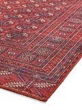 Think Rugs Red Kashmar washable polyester rug - British product