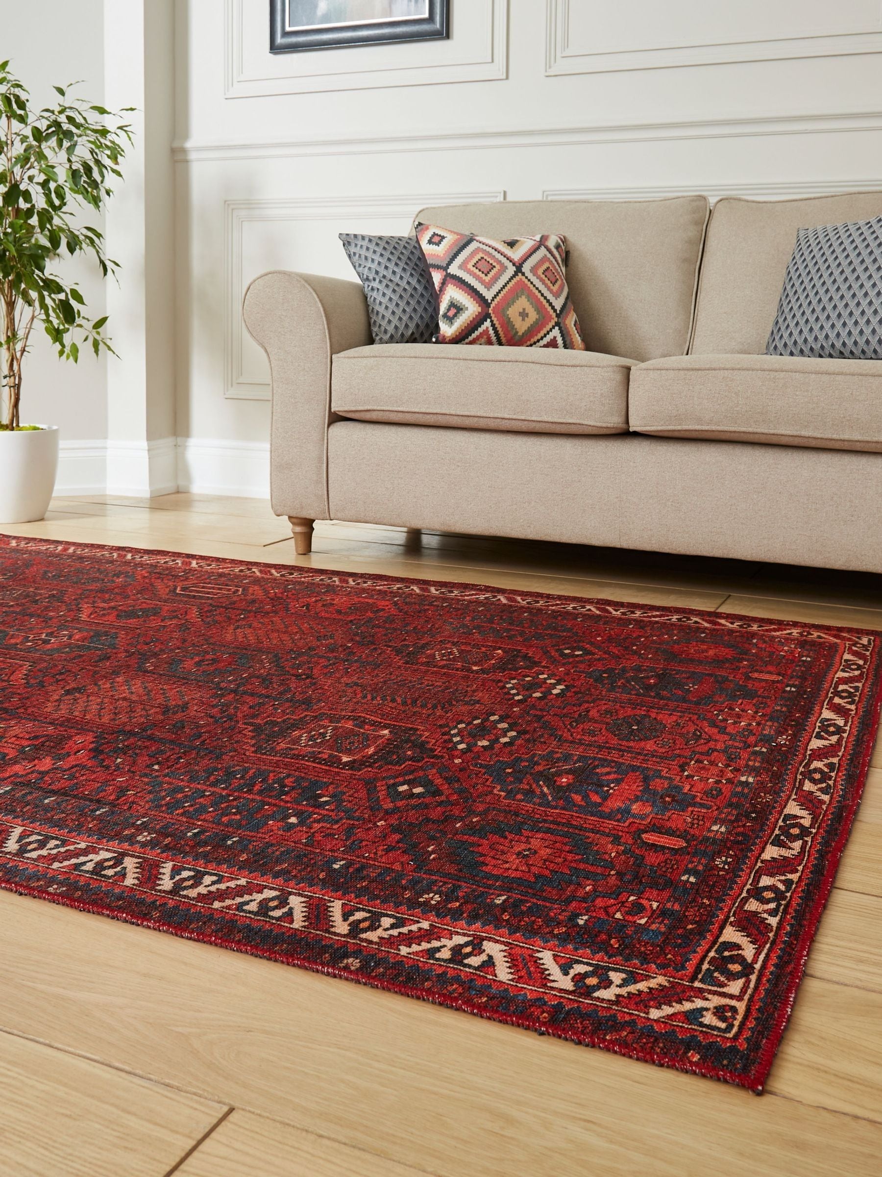 Think Rugs Kashmar washable traditional rug (British brand)