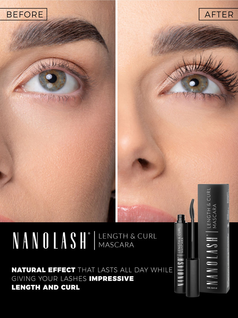 Nanolash lengthening and curling mascara black (British brand)
