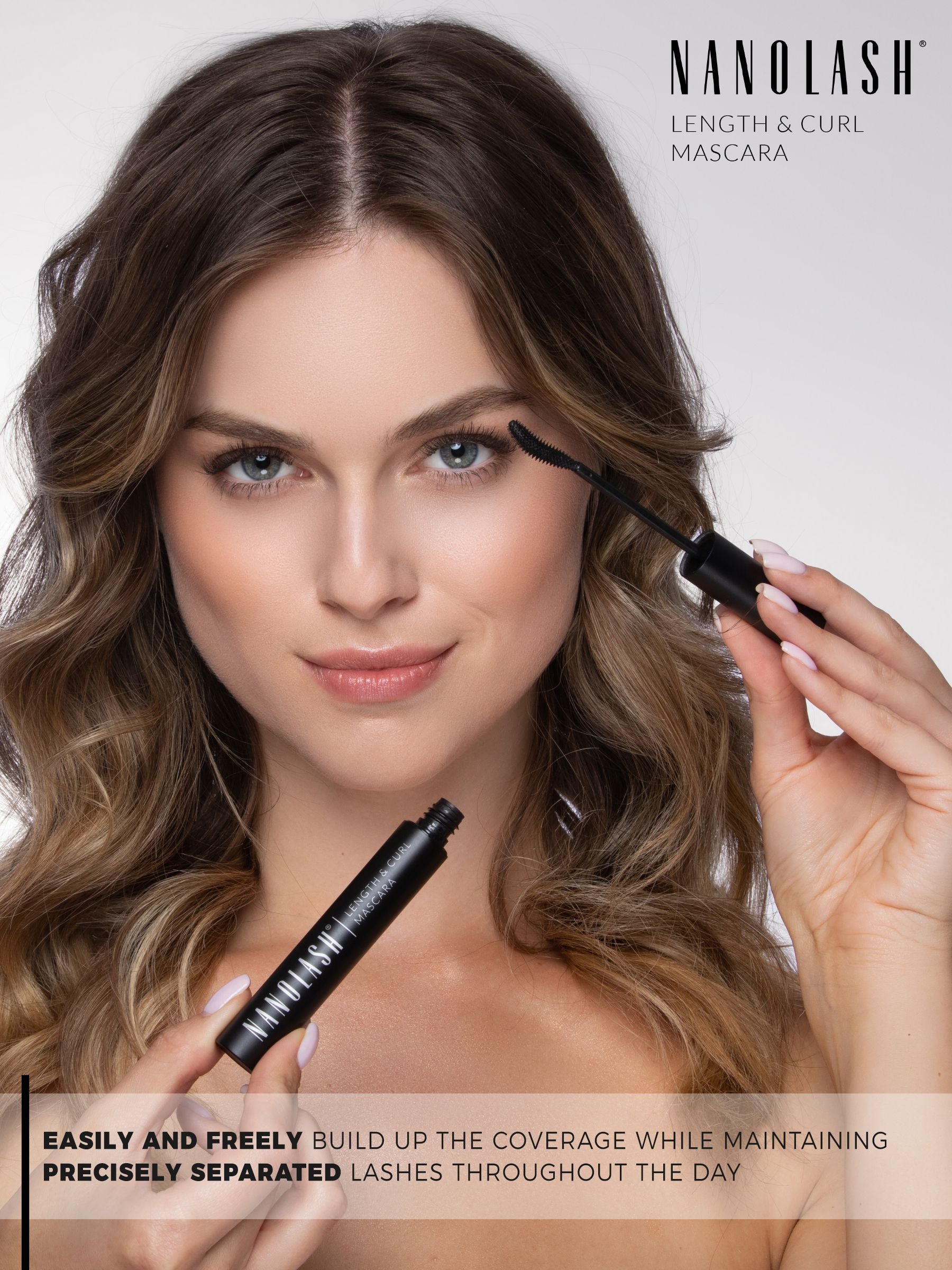Nanolash lengthening and curling mascara black (British brand)