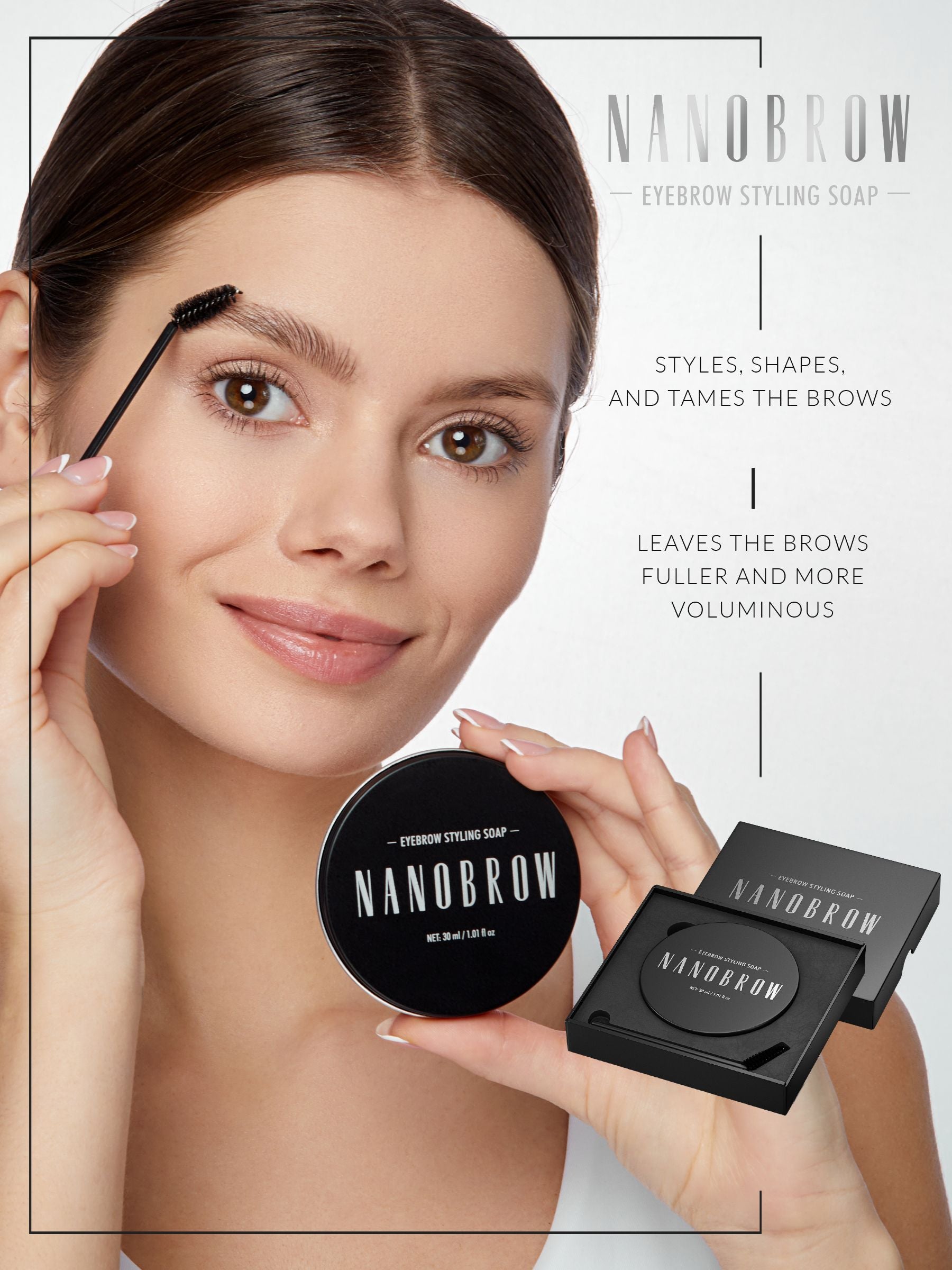 Nanolash eyebrow styling soap for brow grooming - British brand