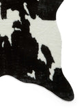 Think Rugs faux cow rug black faux fur, imported from the UK