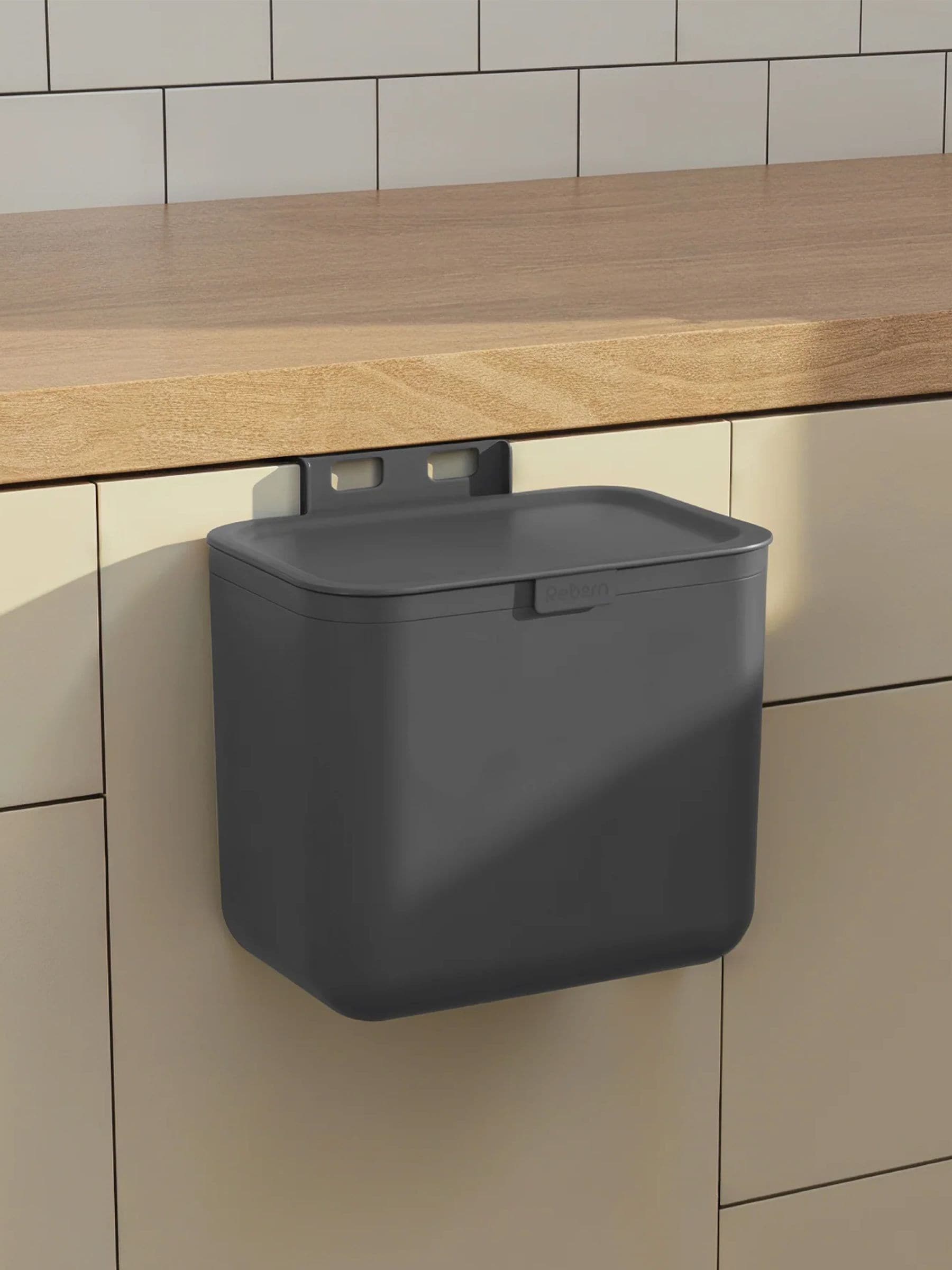 ReBorn SquishBin dark grey soft plastic bin (British brand)