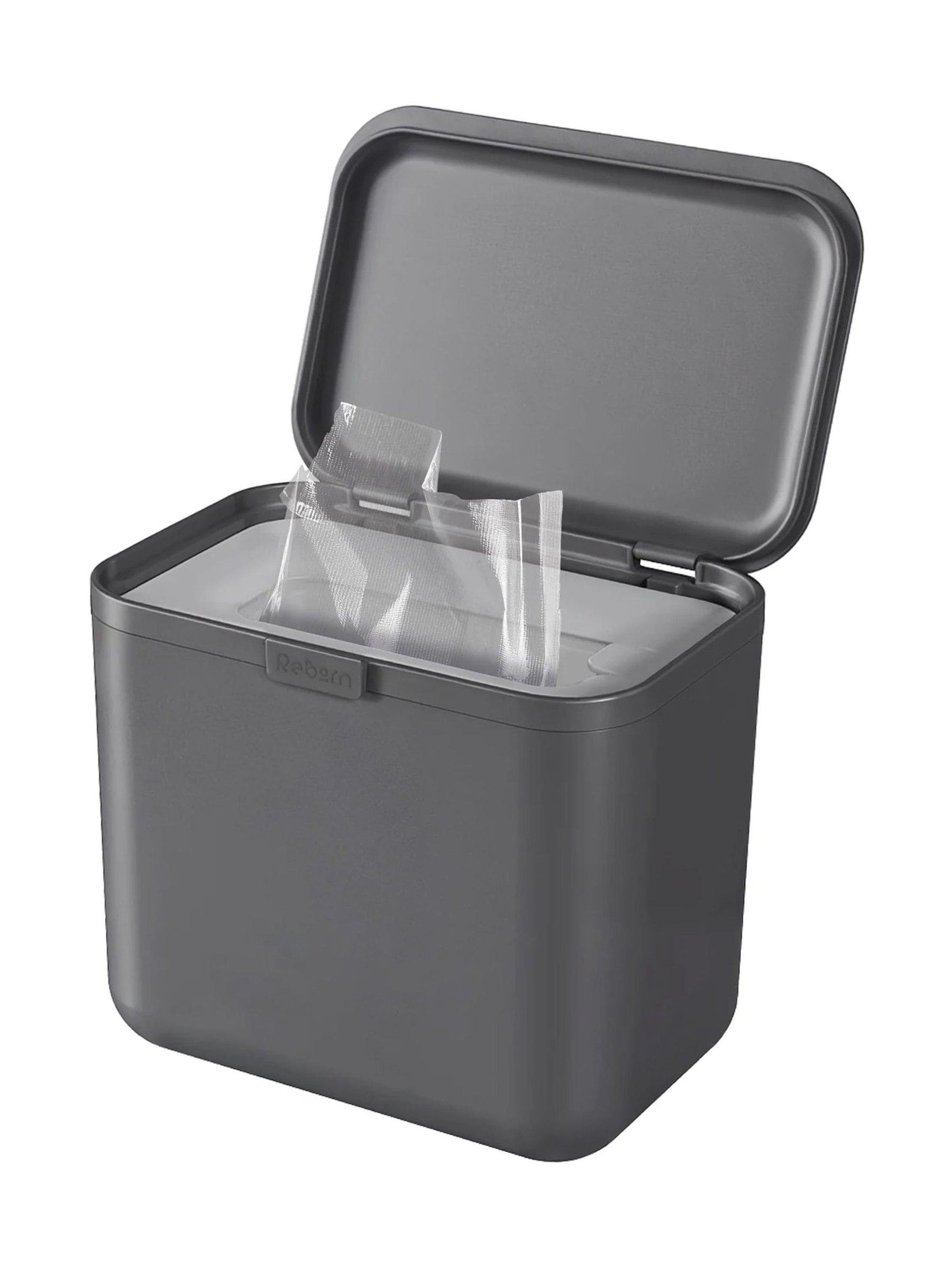 ReBorn SquishBin dark grey soft plastic bin (British brand)
