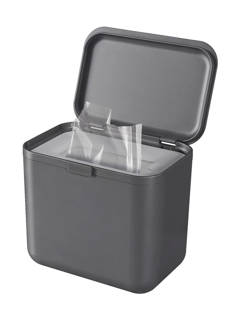ReBorn SquishBin dark grey soft plastic bin (British brand)