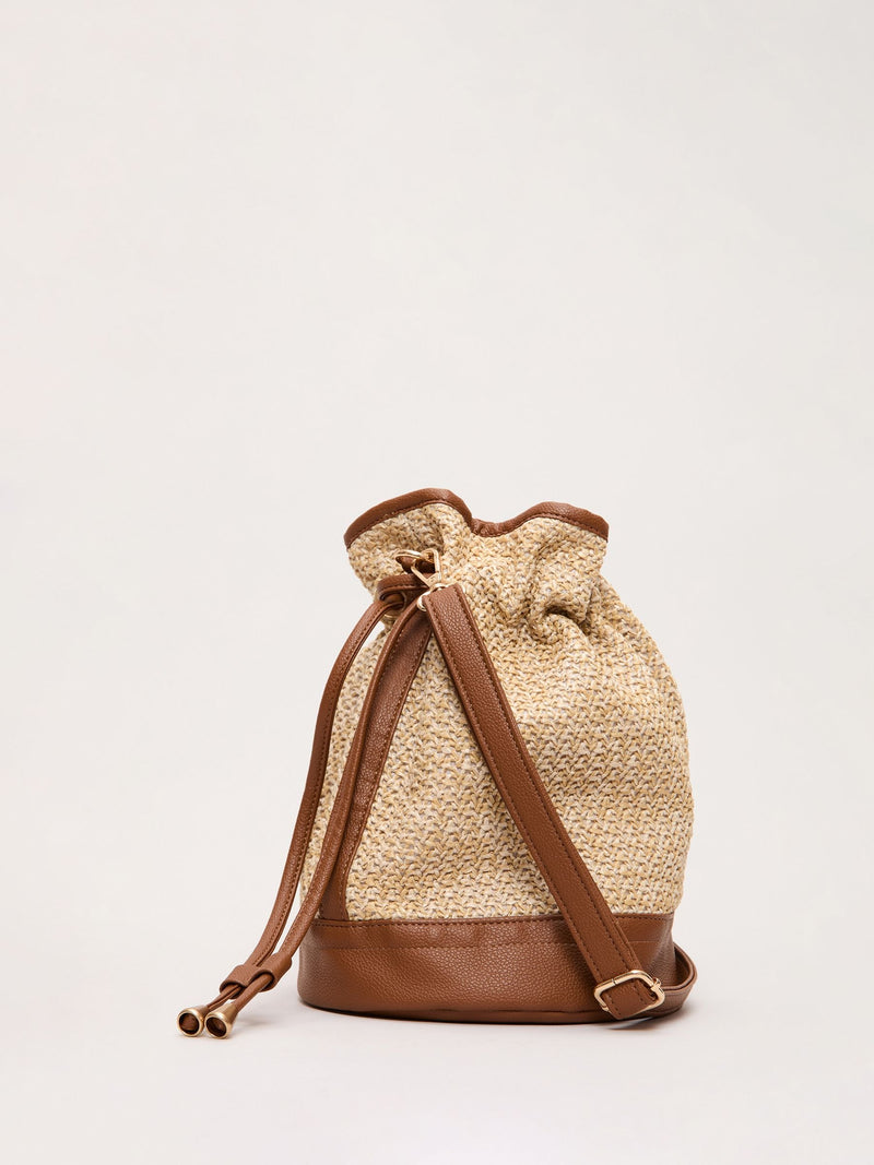 Phase Eight natural straw bucket bag - British product