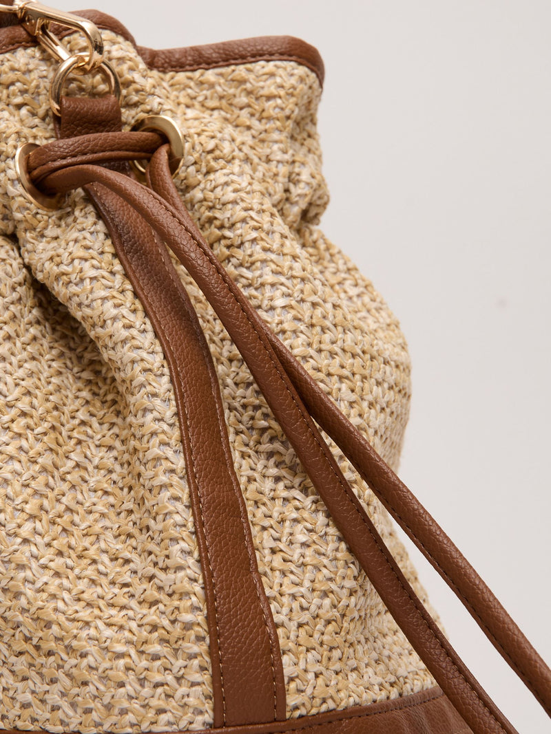 Phase Eight natural straw bucket bag - British product