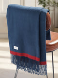 U.S. Polo Assn. Navy Iris soft handle twill throw 130x170cm - British product