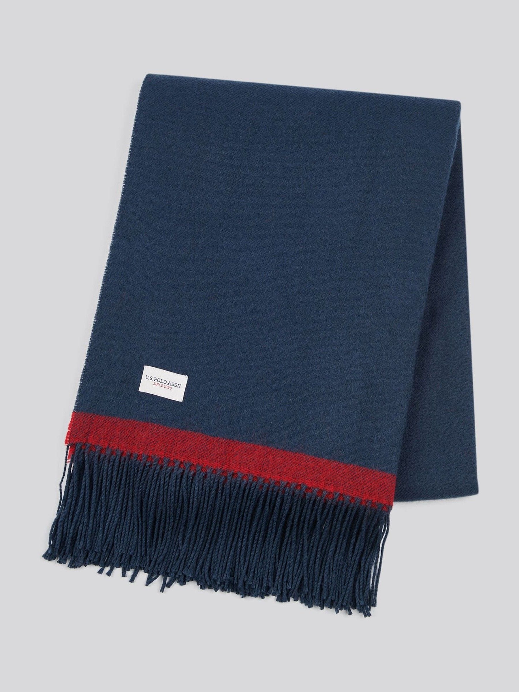 U.S. Polo Assn. Navy Iris soft handle twill throw 130x170cm - British product