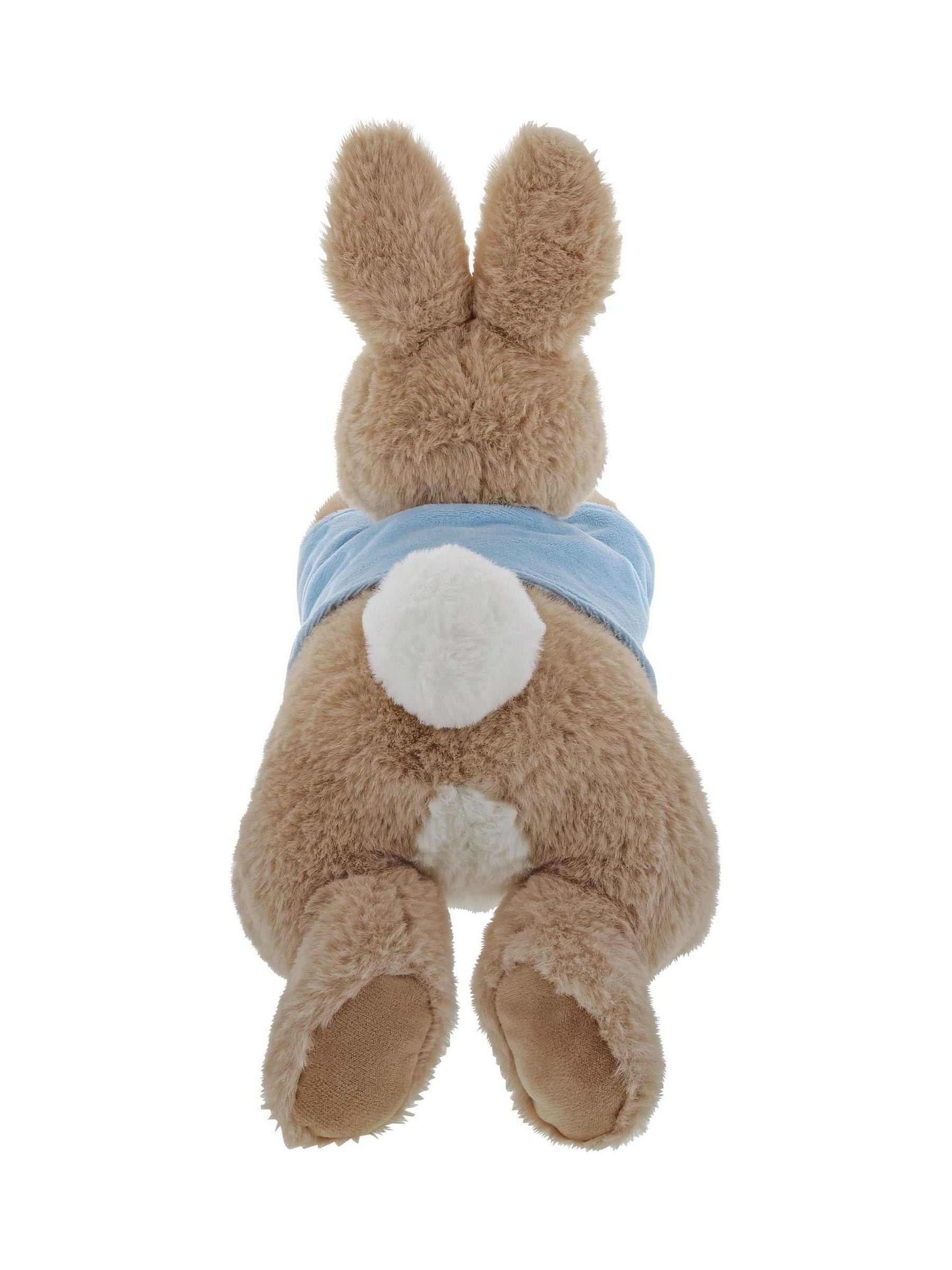 Peter Rabbit blue laying down plush toy, UK version