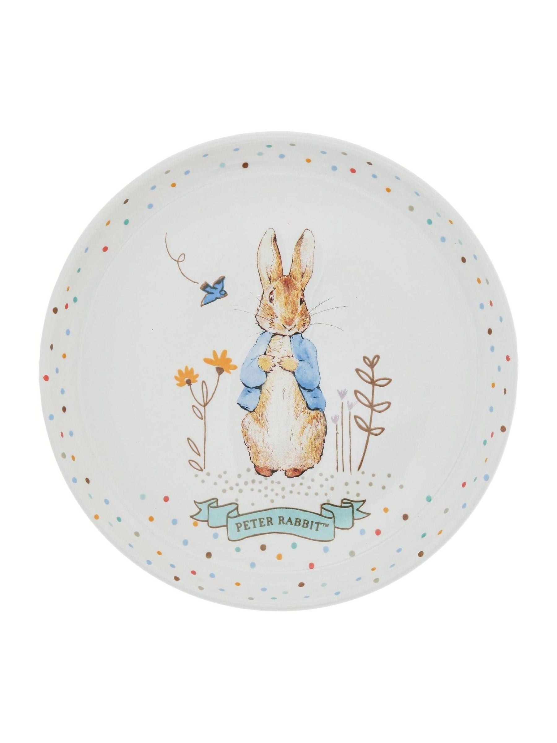Peter Rabbit white ceramic dinner set 3-piece - British product