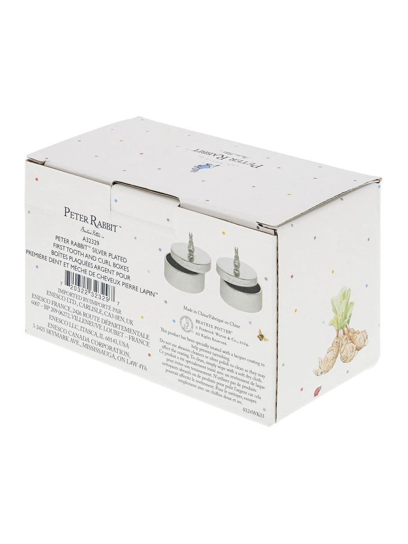 Beatrix Potter silver keepsake boxes with Peter Rabbit 5cm, UK version