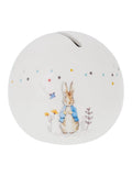 Peter Rabbit silver ceramic money bank, imported from the UK
