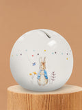 Peter Rabbit silver ceramic money bank, imported from the UK