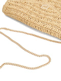 Dune London red essentials clutch bag, raffia construction - British product