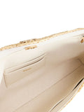 Dune London red essentials clutch bag, raffia construction - British product