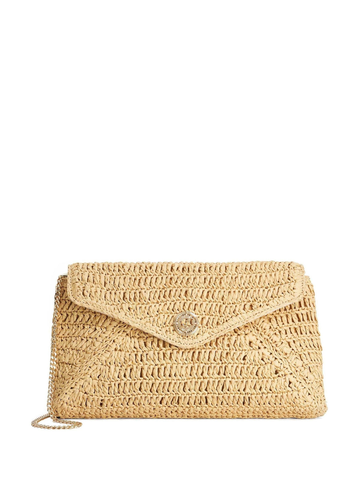 Dune London red essentials clutch bag, raffia construction - British product
