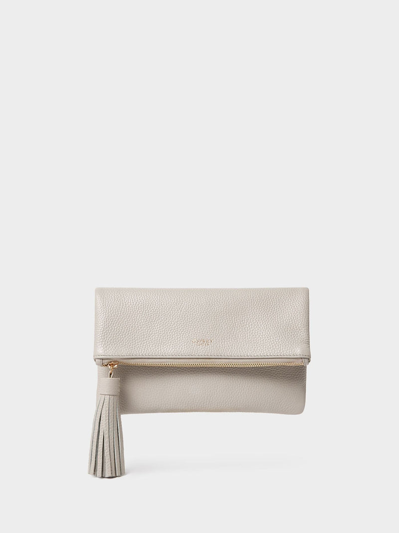 Osprey London Blue Bexley Grainy Hide Leather Clutch Bag
