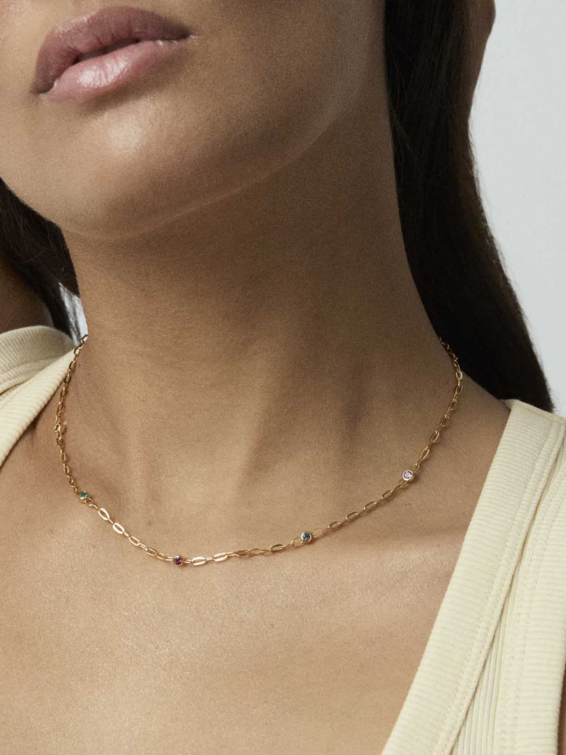 Dinny Hall Coloured Gemstone Chain Necklace
