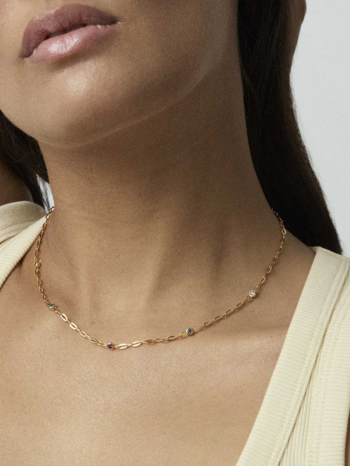 Dinny Hall Coloured Gemstone Chain Necklace