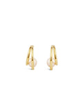 Dinny Hall gold tone Toro pearl double hoops 17mm (British brand)