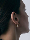 Dinny Hall gold tone Toro pearl double hoops 17mm (British brand)