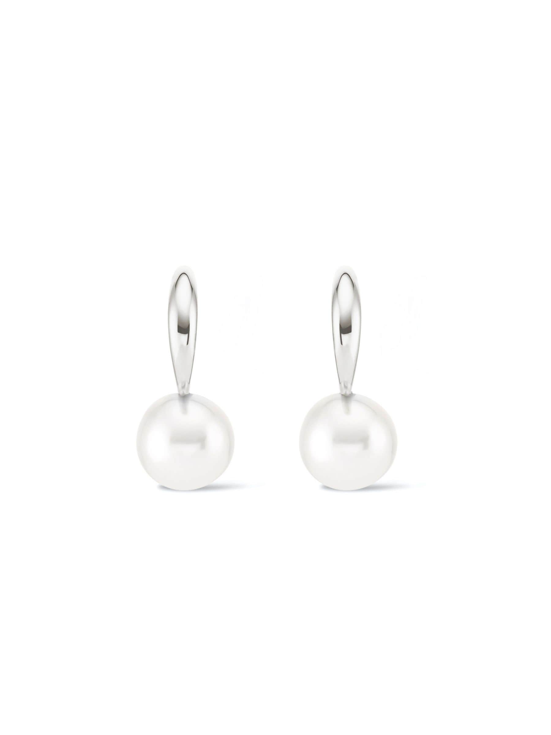 Dinny Hall Toro pearl drop hoops silver tone with AAA pearls - British product
