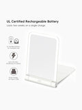 Eko white foldable travel LED mirror 26cm, imported from the UK