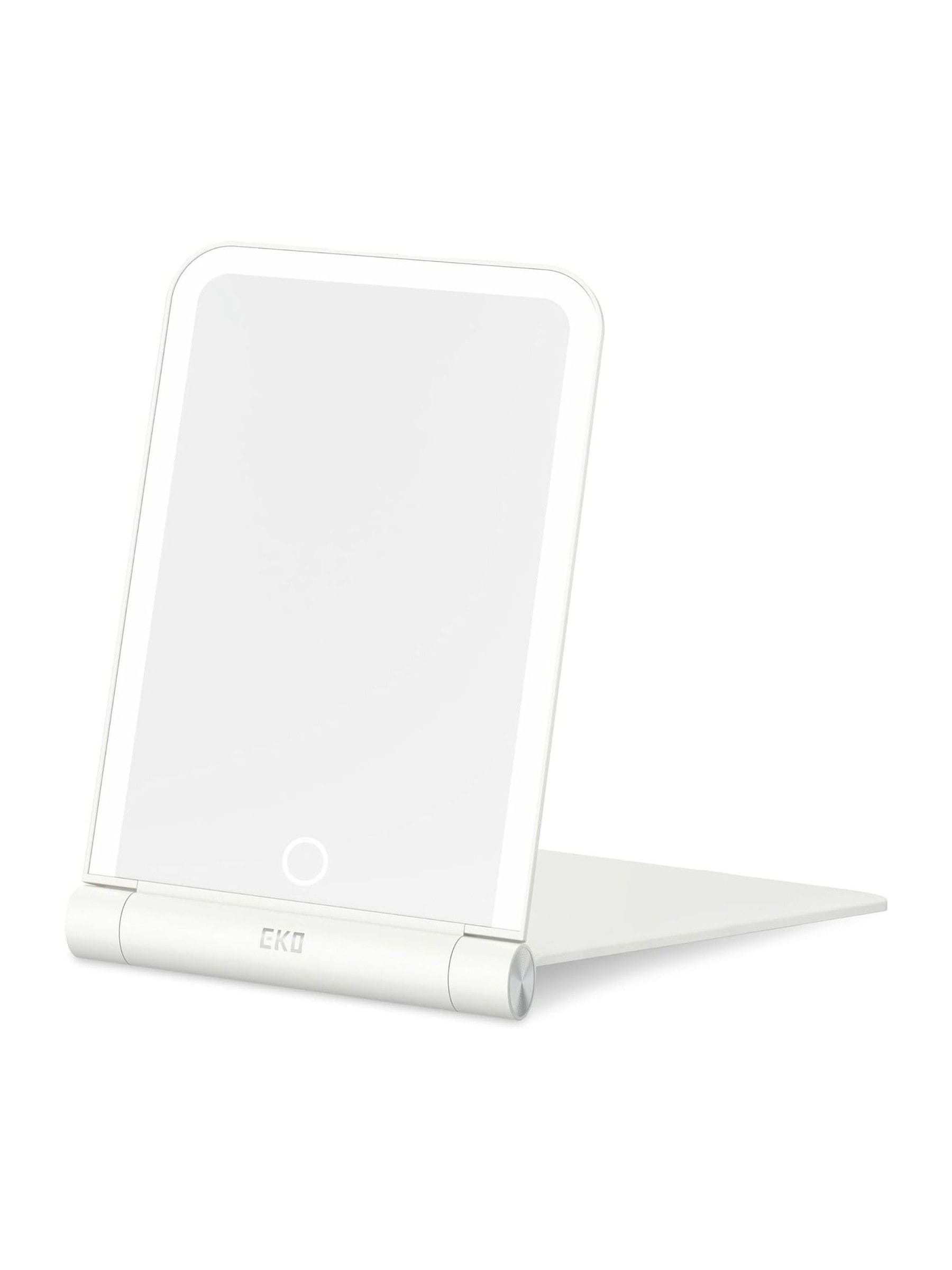 Eko white foldable travel LED mirror 26cm, imported from the UK