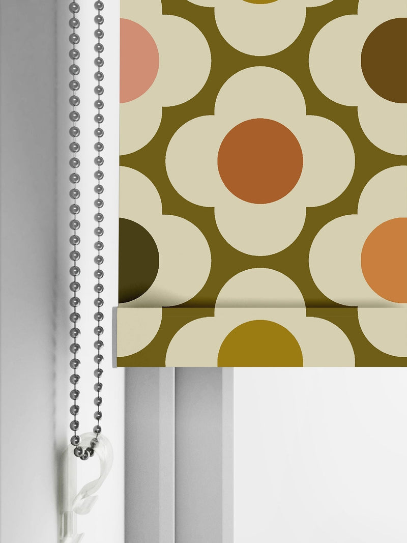 Orla Kiely Multi Autumn Spot Flower roller blinds made to measure, UK version