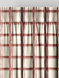 Emily Bond spiced red gingham made to measure curtains (British brand)