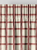 Emily Bond spiced red gingham made to measure curtains (British brand)