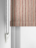 Emily Bond red Moroccan stripe blinds imported from the UK