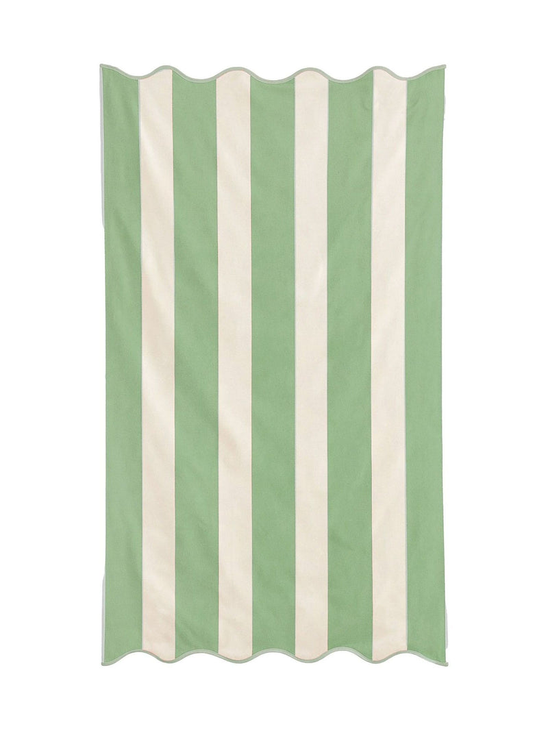Allure Bath Fashions green scalloped beach towel, imported from the UK