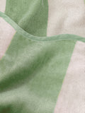 Allure Bath Fashions green scalloped beach towel, imported from the UK