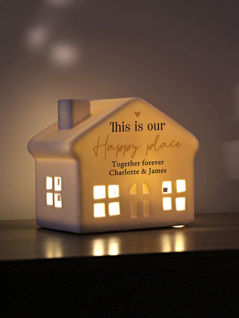 PMC personalised ceramic LED house 13cm - British product