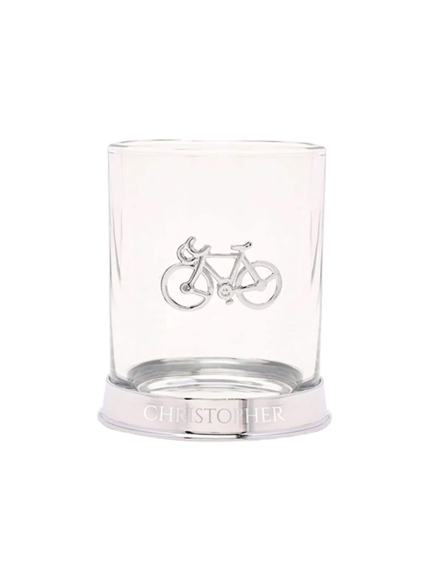 Treat Republic personalised cycling pewter tumbler 10cm - British product