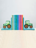 Treat Republic personalised green tractor bookends (British brand)