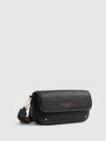 River Island black cross body bag with flap detail, UK version