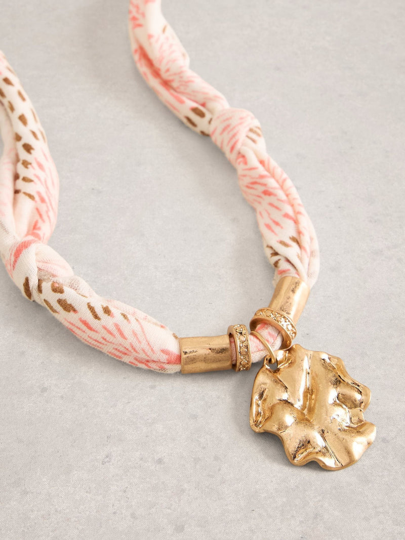 White Stuff Pink Janet scarf necklace - British product