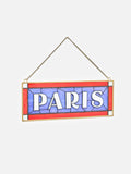 Oliver Bonas Red & Blue Paris stained glass wall art 28x35cm - British product