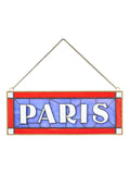 Oliver Bonas Red & Blue Paris stained glass wall art 28x35cm - British product