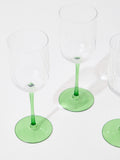 Oliver Bonas green Alba wine glasses set of 4 - British product