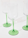 Oliver Bonas green Alba wine glasses set of 4 - British product