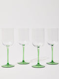 Oliver Bonas green Alba wine glasses set of 4 - British product