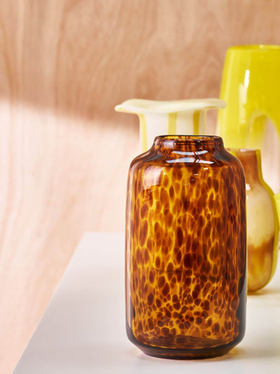 Next Oliver Bonas Brown Padera Speckle Glass Vase 26cm- Buy online at McGrocer